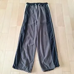 チャオパニック　サイドライン切り替えナイロンスウェットパンツ　グレー