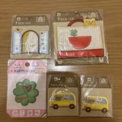 toco-co ウサギと花のワッペン5点セット