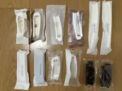 ホテルアメニティ ヘアブラシ 12個セット　まとめ売り　使い捨て　くし　白　黒