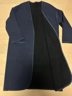 MACPHEE マカフィー リバーシブルボア コート S ネイビー ブラック