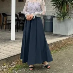 コットンフレアロングスカート