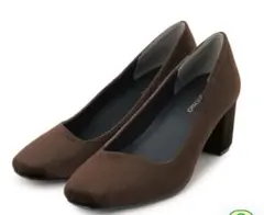 オペークドットクリップ　パンプス　太ヒール