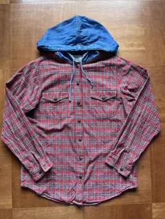 ヴィンテージ パーカ チェック 赤 古着