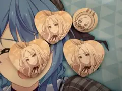 学マス　gigo ハート缶バッジ　星南