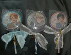 ヘタリアキャンディ風ラッピング缶バッチ【日本・アメリカ・ロシア】