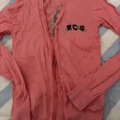 RCS刺繍ピンクカーディガン