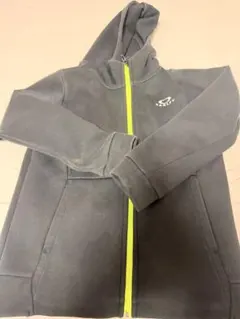 OAKLEY パーカー ブラック 蛍光イエロー ジップアップ 150