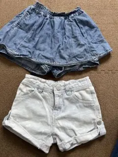 半ズボン　110㎝　２枚セット　まとめ売り　デニム