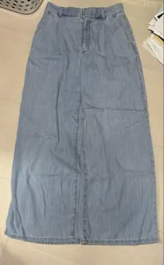 GU ワイドパンツ ライトブルー Lサイズ