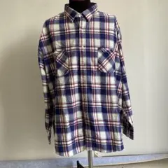 AMERICAN EDITION ネルシャツ チェック柄 クリーム系 XXL