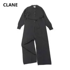 美品　CLANE　ルーズニットオールインワン　ブラック　0　クラネのサムネイル
