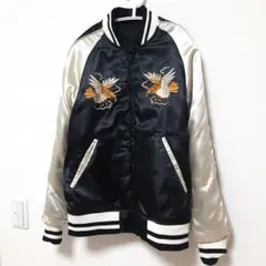 ALPHA ブラック MA-1 スカジャン リバーシブルジャケット