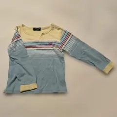 COMME CA ISM 長袖カットソー 100A ボーダー