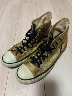 コンバース オールスター ハイカット ラメ ゴールド US9.8（28cm）