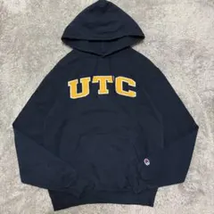 チャンピオン UTC 刺繍ワッペンパーカー S/M ネイビー