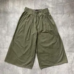 古着 ガウチョパンツ カーキ 極太 Lサイズ ストリート アメカジ レディース