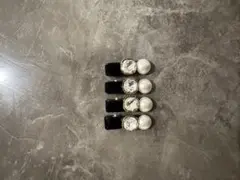 ベルベット パール クリスタル ヘアピン 4個セット