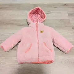 【美品】ホットビスケッツ　中綿　リバーシブルアウター　ピンク　90（A）