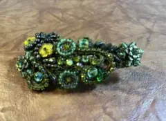 【美品】ミハエルネグリン 立体薔薇付きレースバレッタ Michal Negrin Michal Negrin ミハエルネグリン 立体バラ付き