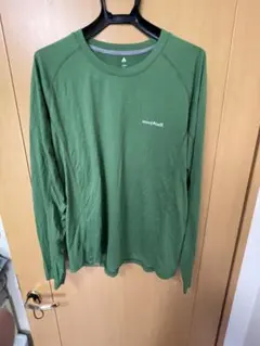 mont-bell 長袖カットソー L グリーン