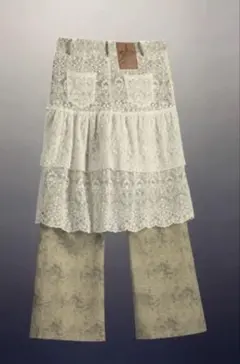 APRIORITY レース デザインパンツスカート