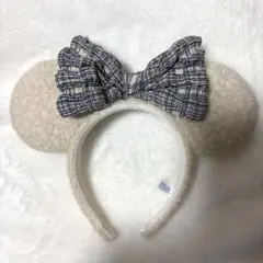 ディズニー カチューシャ リボン チェック