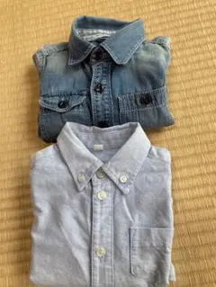 【美品/2枚セット】baby GAPシャツ/デニムシャツ(90/80)
