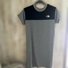 THE NORTH FACE 半袖ミニワンピース グレー/ブラック