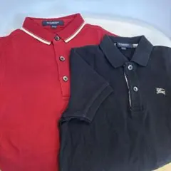 BURBERRY London バーバリー ポロシャツ 赤 黒 セット110