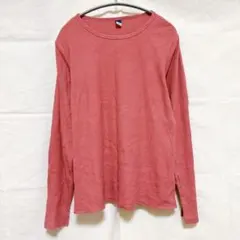 OLD NAVY オールドネイビー リブカットソー 長袖 XL くすみピンク