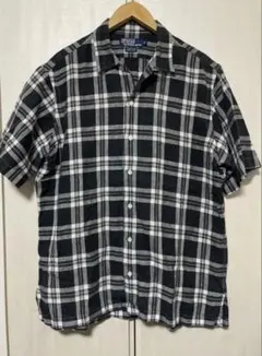 ポロ ラルフローレン 半袖 オープンカラーシャツ L CLAYTON ドット