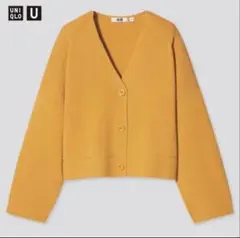 UNIQLO U イエローボタン付きカーディガン マスタード