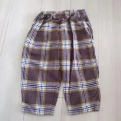 Samansa Mos2 Lagom チェック柄パンツ 100cm