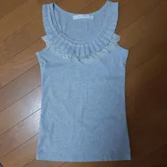Ray Cassin レース フリル付き グレー タンクトップのサムネイル