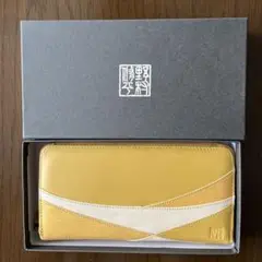 【野村修平】　イエロー長財布　牛革　コインスルー【新品未使用】