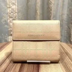 ✨美品✨BURBERRY バーバリー 二つ折り財布 ウォレット 本革 ベージュのサムネイル