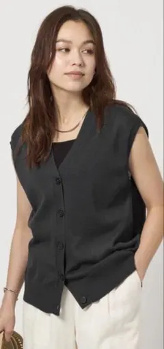 LI/MIX ニットジレ　green label relaxing