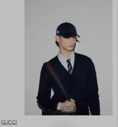 GUCCI ベースボールキャップ ネイビー