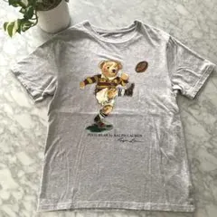 ラルフローレン　160L(14-16)ラグビーポロベア　Tシャツ 杢グレーのサムネイル