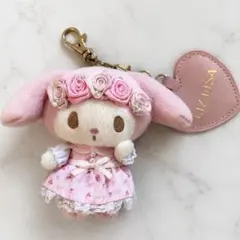 リズリサxマイメロ コラボ マスコットキーホルダーぬいぐるみ 希少