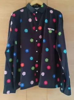 メンズ 花柄 長袖シャツ XL