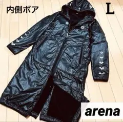 アリーナ arena フード付 ベンチコート L ボア 黒 水泳 競泳 防寒 2026年最新】アリーナ ベンチコートの人気アイテム - メルカリ