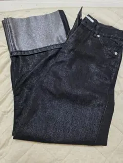 ローリーズファーム　折り返しラメデニム　ジーンズ　パンツ S