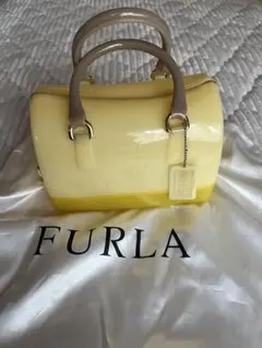 FURLA　フルラ　CANDY BAG　キャンディバッグ　イエロー系　鍵なし