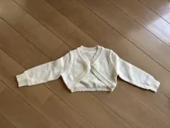 クリーム色 ニットカーディガン 3-6M