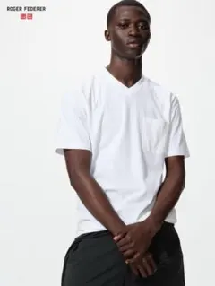 【UNIQLO】エアリズムコットンTシャツ3枚セット(ロジャーフェデラーコラボ)