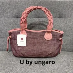 【新品タグ付き】 U by ungaro ハンドバッグ ピンク ツイード調のサムネイル