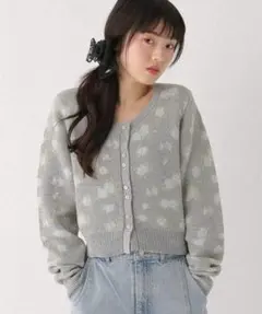Heather フラワージャガードカーディガンのサムネイル
