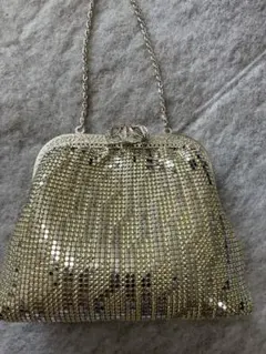 パーティバッグ　シルバーメタルメッシュ　ゴールド