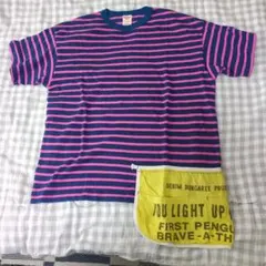 人気！DENIM DUNGAREE☆ ボーダー Tシャツ Lサイズのサムネイル